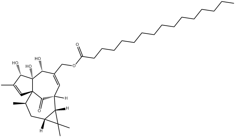巨大戟醇-20-棕榈酸酯, 39071-33-5, 结构式