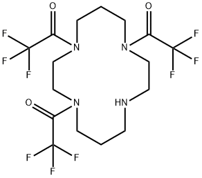 1-[4,8-bis-(2,2,2-trifluoroacetyl)-1,4,8,11-tetraazacyclotetradec-1-yl]-2,2,2-trifluoroethanone, 1,4,8-tris(2,2,2-trifluoroacetyl)-1,4,8,11-tetraazacyclotetradecane, 1,4,8-tris(trifluoroacetyl)-1,4,8,11-tetraazacyclotetradecane, N,N',N''-tris(trifluoroace Structure