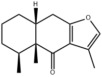 (4aR)-5,6,7,8,8aβ,9-ヘキサヒドロ-3,4a,5β-トリメチルナフト[2,3-b]フラン-4(4aH)-オン 化学構造式