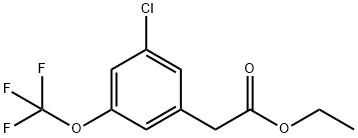 Benzeneacetic acid, 3-chloro-5-(trifluoromethoxy)-, ethyl ester 结构式
