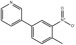 3-(4-甲基-3-硝基苯基)吡啶 结构式