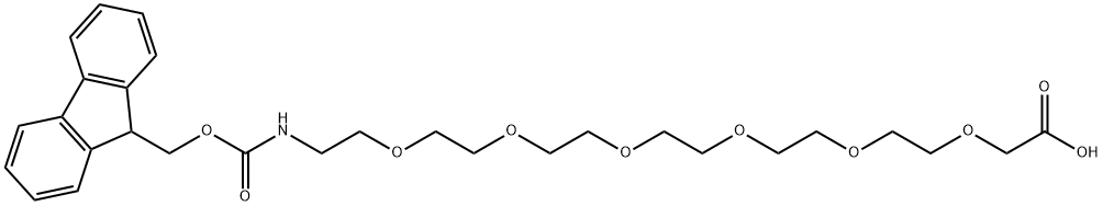 FMOC酰胺-六聚乙二醇-乙酸, 437655-96-4, 结构式
