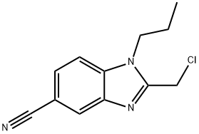 1H-Benzimidazole-5-carbonitrile, 2-(chloromethyl)-1-propyl- Struktur