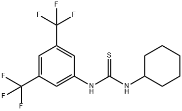 N-[3,5-bis(trifluoromethyl)phenyl]-N’cyclohexylthiourea Struktur
