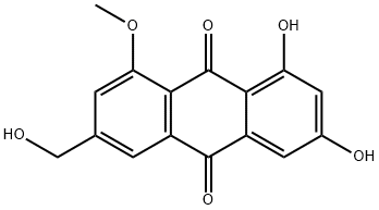 9,10-Anthracenedione, 1,3-dihydroxy-6-(hydroxymethyl)-8-methoxy- Structure