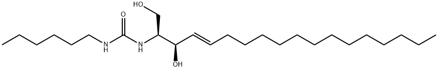 D-erythro-N-[2-(1,3-dihydroxy-4E-octadecene)]-N'-hexane-urea-sphingosine|D-ERYTHRO-N-[2-(1,3-DIHYDROXY-4E-OCTADECENE)]-N'-HEXANE-UREA-SPHINGOSINE;C6-UREA-CERAMIDE
