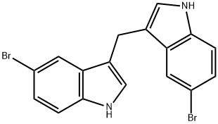 5,5'-dibromo-3,3'-diindolylmethane 化学構造式
