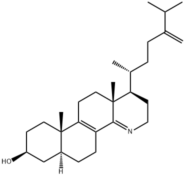 15-アザ-D-ホモ-5α-エルゴスタ-8,14,24(28)-トリエン-3β-オール 化学構造式