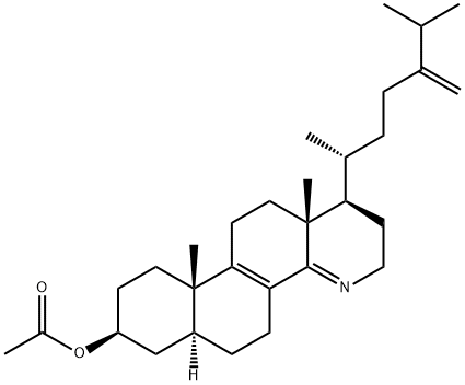 15-Aza-D-homo-5α-ergosta-8,14,24(28)-triene-3β-ol=acetate Struktur