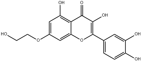 7-O-(beta-hydroxyethyl)quercetin 结构式