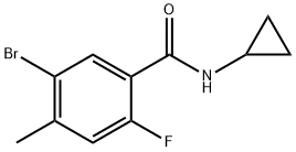 Benzamide, 5-bromo-N-cyclopropyl-2-fluoro-4-methyl- Structure