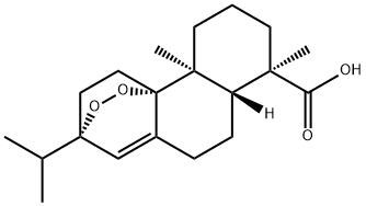 9,13-Epidioxy-8(14)-abieten-18-oic acid Struktur