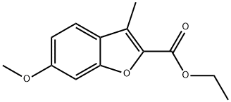 2-Benzofurancarboxylic acid, 6-methoxy-3-methyl-, ethyl ester 化学構造式