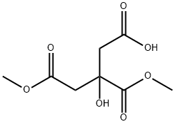 2-ヒドロキシプロパン-1,2,3-トリカルボン酸2,3-ジメチル 化学構造式