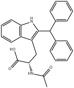 (αR)-α-(Acetylamino)-α-(diphenylmethyl)-1H-indole-3-propionic acid Struktur