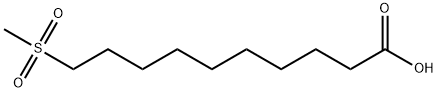 10-METHYLSULFONYL)CAPRIC ACID 化学構造式