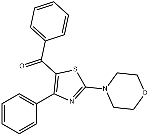 Methanone, [2-(4-morpholinyl)-4-phenyl-5-thiazolyl]phenyl- Structure