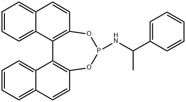 (11BR)-N-[(S)-1-苯基乙基]-联萘并[2,1-D:1',2'-F][1,3,2]二氧膦杂-4-胺,556808-28-7,结构式