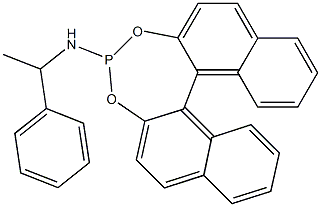 (11BS)-N-[(S)-1-苯基乙基]-联萘并[2,1-D:1',2'-F][1,3,2]二氧膦杂-4-胺 结构式