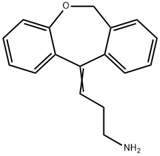 3-[ジベンゾ[b,e]オキセピン-11(6H)-イリデン]-1-プロパンアミン 化学構造式