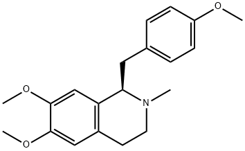 (R)-6,7-二甲氧基-1-(4-甲氧基苄基)-2-甲基-1,2,3,4-四氢异喹啉, 5701-00-8, 结构式