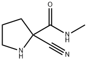 2-Pyrrolidinecarboxamide,2-cyano-N-methyl-(9CI) Structure