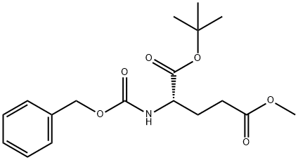 N-苄氧羰基-L-谷氨酸-5-甲酯-1-叔丁酯 结构式