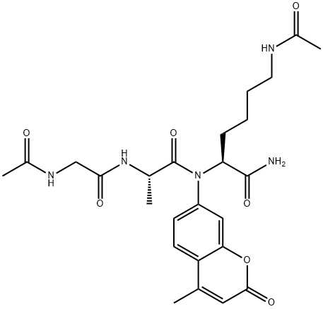 AC-GLY-ALA-LYS(AC)-AMC, 577969-56-3, 结构式