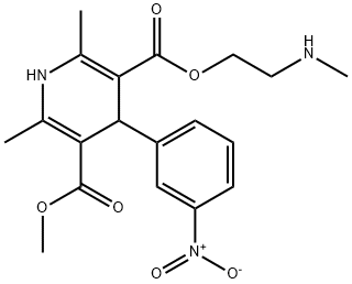 尼卡地平甲基氨基衍生物, 58368-87-9, 结构式