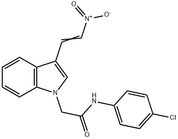 1H-Indole-1-acetamide,N-(4-chlorophenyl)-3-(2-nitroethenyl)-(9CI)|