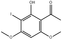 2-Hydroxy-3-iodo-4,6-dimethoxy acetophenone Struktur
