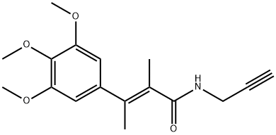 α,β-Dimethyl-N-(2-propynyl)-3,4,5-trimethoxycinnamamide Structure