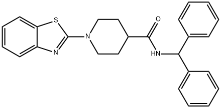4-Piperidinecarboxamide,1-(2-benzothiazolyl)-N-(diphenylmethyl)-(9CI) 结构式