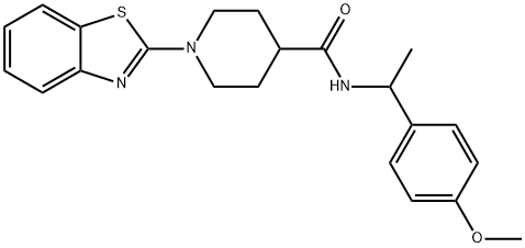 605640-21-9 4-Piperidinecarboxamide,1-(2-benzothiazolyl)-N-[1-(4-methoxyphenyl)ethyl]-(9CI)