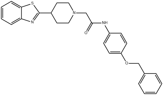 1-Piperidineacetamide,4-(2-benzothiazolyl)-N-[4-(phenylmethoxy)phenyl]-(9CI) Structure