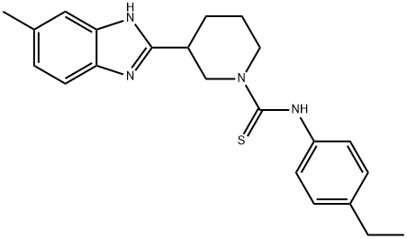 606090-13-5 1-Piperidinecarbothioamide,N-(4-ethylphenyl)-3-(5-methyl-1H-benzimidazol-2-yl)-(9CI)