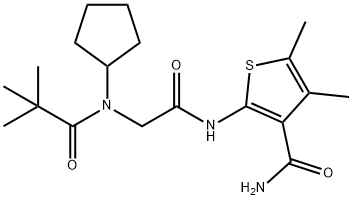 606110-20-7 3-Thiophenecarboxamide,2-[[[cyclopentyl(2,2-dimethyl-1-oxopropyl)amino]acetyl]amino]-4,5-dimethyl-(9CI)