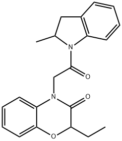 1H-Indole,1-[(2-ethyl-2,3-dihydro-3-oxo-4H-1,4-benzoxazin-4-yl)acetyl]-2,3-dihydro-2-methyl-(9CI)|