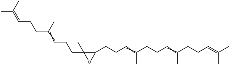 (6E,10S,11S,14E,18E)-10,11-エポキシ-2,6,10,15,19,23-ヘキサメチル-2,6,14,18,22-テトラコサペンタエン 化学構造式