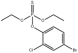 O，O-diethyl-O-(2-chloro-4-bromophenyl)thiophosphate 化学構造式