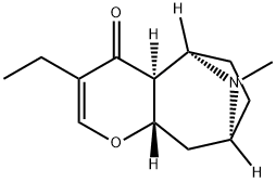 Cyclohepta[b]pyran-5,8-imin-4(4aH)-one, 3-ethyl-5,6,7,8,9,9a-hexahydro-10-methyl-, (4aS,5R,8S,9aS)- (9CI) Struktur