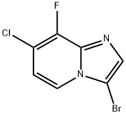 3-溴-7-氯-8-氟咪唑并[1,2-A]吡啶 结构式