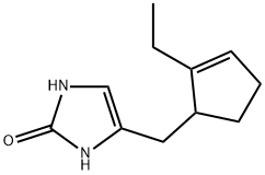 2H-Imidazol-2-one,4-[(2-ethyl-2-cyclopenten-1-yl)methyl]-1,3-dihydro-(9CI) Struktur