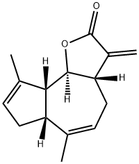 (3aS)-3aβ,4,6aβ,7,9aβ,9bα-Hexahydro-3-methylene-6,9-dimethylazuleno[4,5-b]furan-2(3H)-one Structure