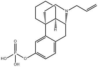 (-)-17-Allylmorphinan-3-ol dihydrogen phosphate 结构式