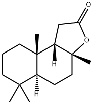 Naphtho[2,1-b]furan-2(1H)-one, decahydro-3a,6,6,9a-tetramethyl-, (3aR,5aS,9aS,9bS)- Struktur