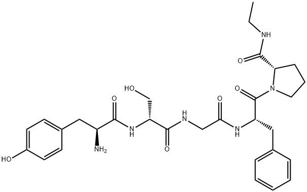 L-Tyr-D-Ser-Gly-L-Phe-L-Pro-NHEt Struktur