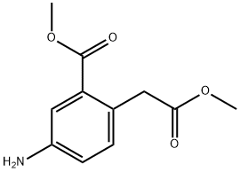 Benzeneacetic acid, 4-amino-2-(methoxycarbonyl)-, methyl ester Structure