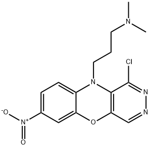 1-Chloro-N,N-dimethyl-7-nitro-10H-pyridazino[4,5-b][1,4]benzoxazine-10-(propan-1-amine) Structure