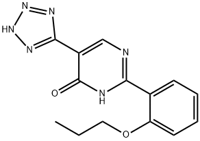 2-(2-プロポキシフェニル)-5-(1H-テトラゾール-5-イル)ピリミジン-4(1H)-オン 化学構造式